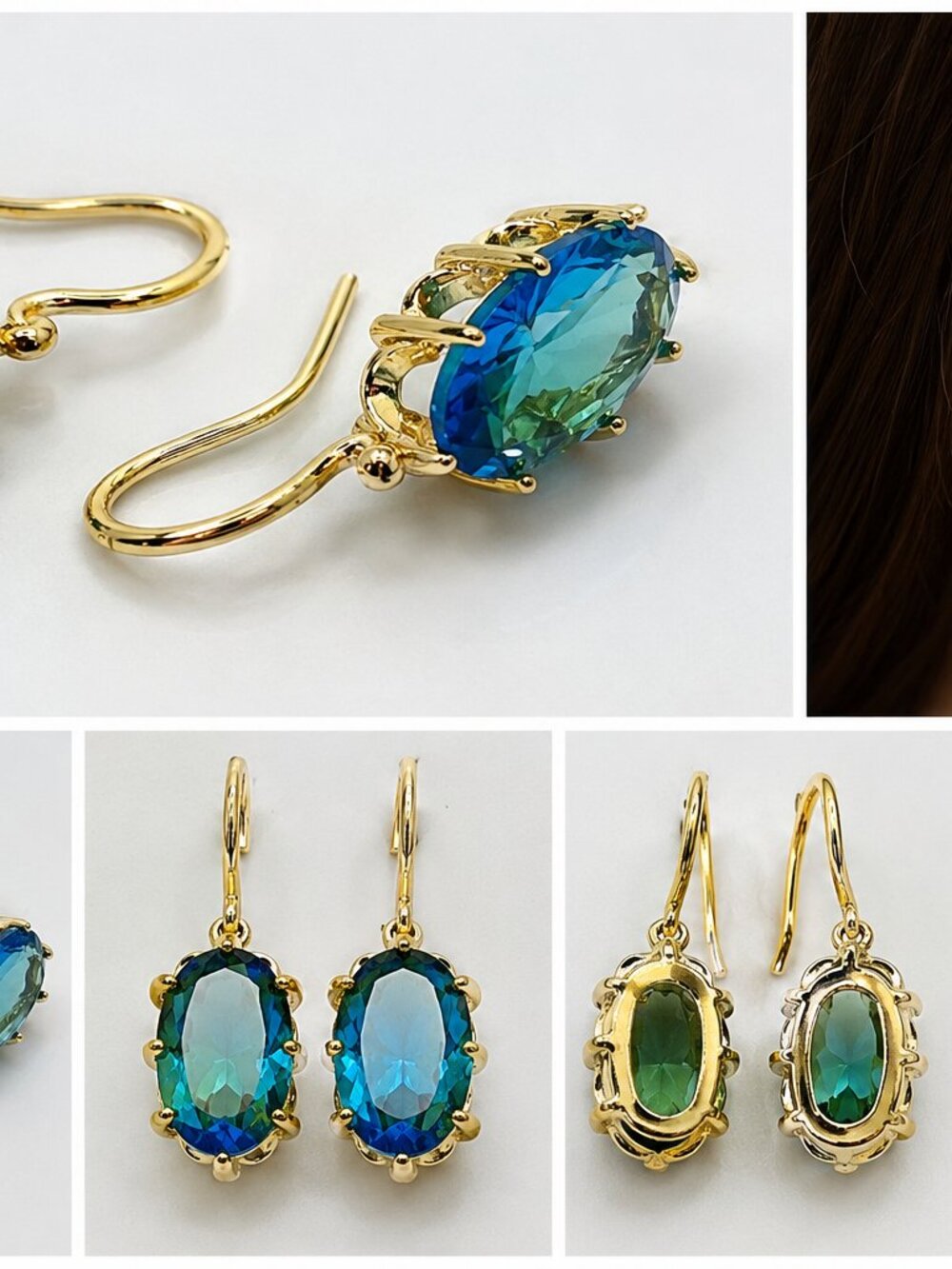 EA-08-GT-Blue-Grn – Luxury Trendy Designer Earrings